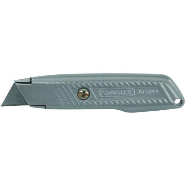 Stanley Interlock 10-299 Lockable Fixed Blade Utility Knife With Hang-Hole, Fixed Blade, Steel Blade, 1 Blades Included, 5-1/2 in OAL