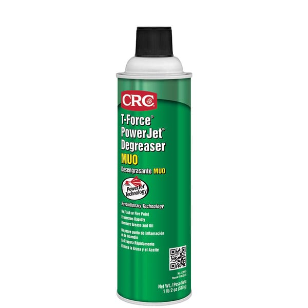 CRC 03915 T-Force Non-Flammable Cleaner/Degreaser, 20 oz Aerosol Can, Slight Ethereal Odor/Scent, Clear, Liquid Form