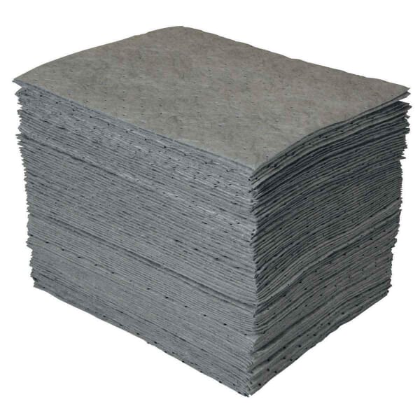 SPC GP MAXX GP100-B Heavyweight Perforated Absorbent Pad, 19 in L x 15 in W x 1 ply THK, 28 gal Absorption, Meltblown Polypropylene