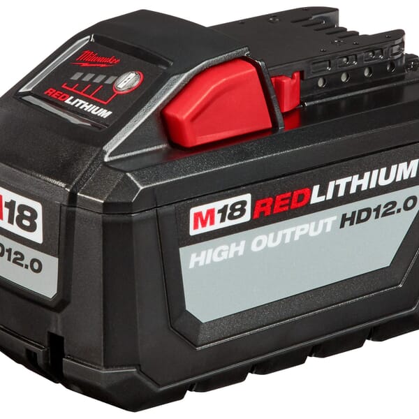 Milwaukee M18 REDLITHIUM 48-11-1812 Cordless Battery Pack, 12 Ah, 18 VDC Charge
