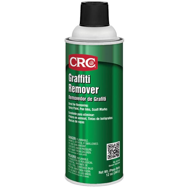 CRC 1003449 Graffiti Remover, 16 oz Aerosol Can, Liquid/Viscous Form, Light Gray, Solvent Odor/Scent