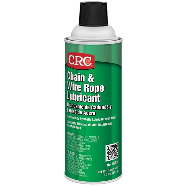 CRC 03050 Extremely Flammable Synthetic Chain and Wire Rope Lubricant, 16 oz Aerosol Can, Liquid Form, Clear/Light Amber, 0.6771