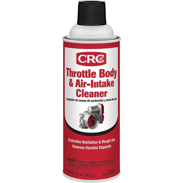 CRC 05078 Extremely Flammable Throttle Body and Air Intake Cleaner, 16 oz Aerosol Can, Liquid, Clear Colorless, Ketone