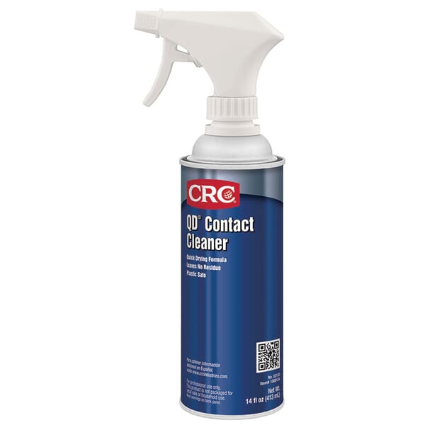 CRC 02133 QD Extremely Flammable Contact Cleaner, 16 oz Aerosol Can, Solvent Odor/Scent, Clear, Liquid Form