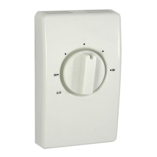 TPI S2022H10AA 2000 Line Voltage Thermostat With Leads, 1-Pole Heat Only Thermostat, 50 to 90 deg F Control