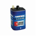Rayovac 806 Lantern Battery, Alkaline, 6 VDC Nominal, 26000 mAh Nominal, D