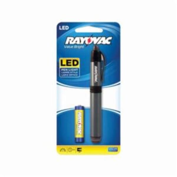 Rayovac BRSLEDPEN-B Value Bright Handheld Pen Light, LED Bulb, Aluminum Housing, 3 Lumens Lumens