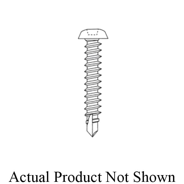 ITW Buildex 2480 Self-Drilling Screw, #10-16, 3/4 in OAL, Pan Socket Head, Pan Socket Head Drive, Carbon Steel, Electro-Plated Zinc, Teks 3 Point