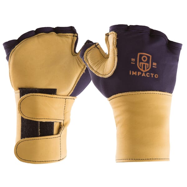 Impacto 70420120050 704-20 Anti-Impact Gloves, XL/SZ 10, Grain Leather/Nylon Lycra, ANSI Cut-Resistance Level: 2