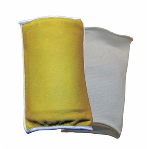 Impacto Elbow Pad, Polyester/Foam/VEP/Grain Leather Pad, Tan/White