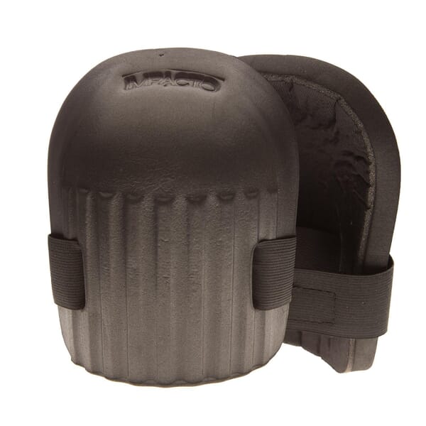 Impacto 84000000001 Heavy Duty Molded, Co-Polymer Toxin-Free Foam Pad, Hook and Loop Closure, Elastic Strap, 1 Straps, Black
