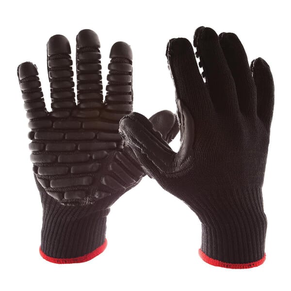 Impacto BLACKMAXXISO50 BLACKMAXX ISO Series Anti-Vibration Gloves, XL, Cotton/Nylon, Knit Wrist Cuff, ANSI Cut-Resistance Level: 3
