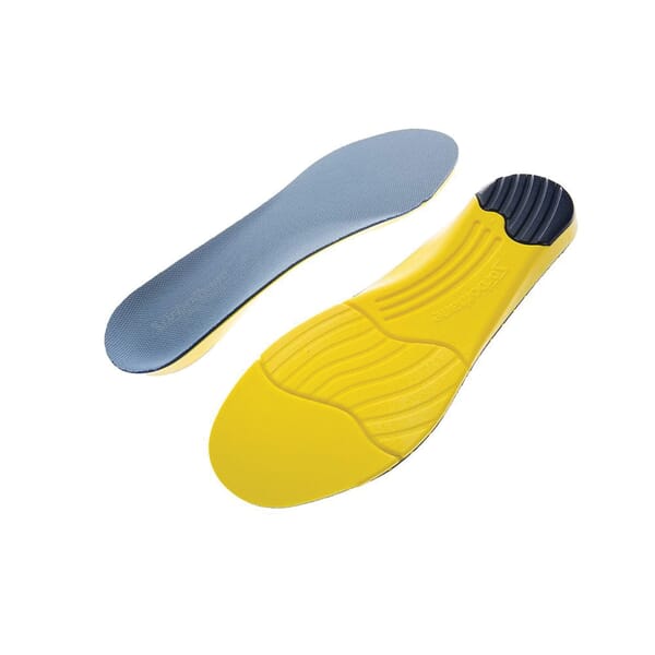 Impacto SorboAir ERINWALC Anti-Fatigue Breathable Cushion Molded Resilient Shoe Insole, Unisex, SZ 6.5 to 7.5 Mens, SZ 9 to 10 Womens, Sorbothane Foam, Blue/Yellow