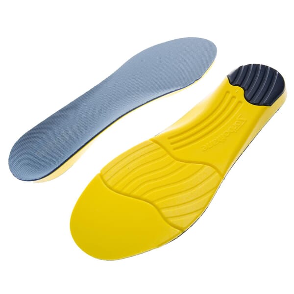 Impacto SorboAir ERINWALF Anti-Fatigue Breathable Cushion Molded Resilient Shoe Insole, Unisex, SZ 11 to 12 Mens, SZ 12.5 to 13.5 Womens, Sorbothane Foam, Blue/Yellow