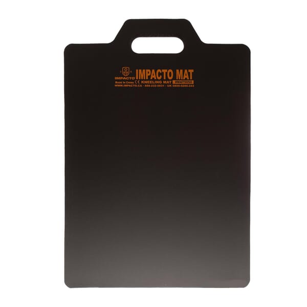 Impacto MAT5050 Kneeling Mat With Carrying Handle, 21 in L x 14 in W x 1 in THK, Closed Cell Foam Rubber, Black