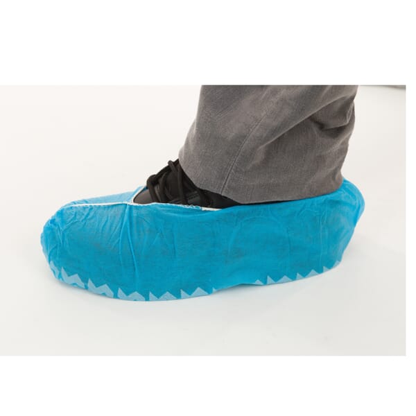 International Enviroguard V3100-3XL Shoe Cover, Unisex, Universal Fits Shoe, Blue, Elastic Closure, Polypropylene Outsole, Resists: Anti-Skid, Dry Particulate and Slip
