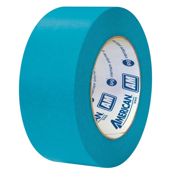 Intertape AM2455 AquaMask Medium Temperature Medium Grade Masking Tape, 54.8 m L x 24 mm W, 6.6 mil THK, Natural Rubber/Resin Adhesive, Saturated Crepe Paper Backing