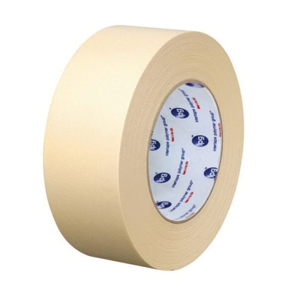 Intertape PG500.16 Utility-Grade Masking Tape, 54.8 m L x 24 mm W, 5 mil THK, Synthetic Rubber Resin Adhesive, Smooth Crepe Paper Backing
