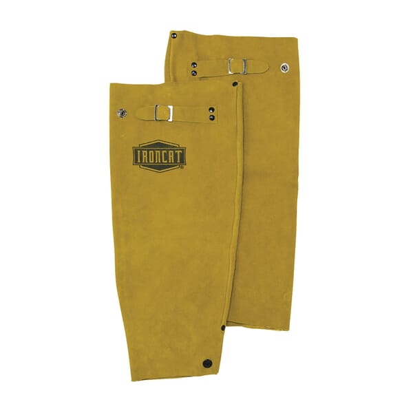 Ironcat 7020/18 Protective Sleeve, 18 in, Yellow, Leather, Anodized Snap Closure