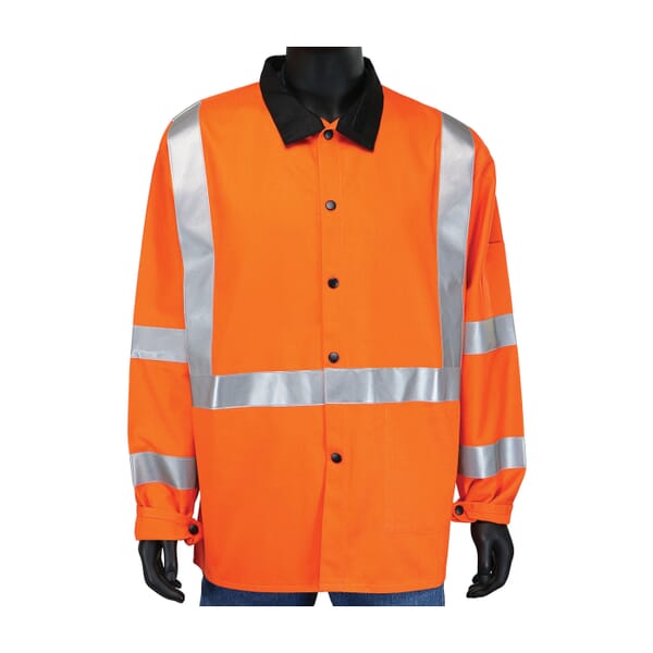 Ironcat IRONTEX 7060 Flame Retardant Jacket, Hi-Viz Orange, Cotton Twill, Resists: Flame