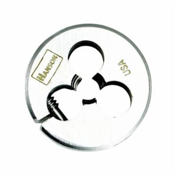 Irwin Hanson 3827 Adjustable Round Threading Die, 5/16-18 Thread UNC Thread, 1 in OD Die, High Carbon Steel