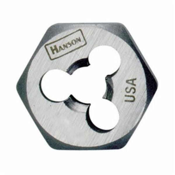 Irwin Hanson 7252 Flat Hex Rethreading Die, 5/8-11 Thread UNC Thread, 5/8 in THK, 1-1/4 in OD Die, High Carbon Steel