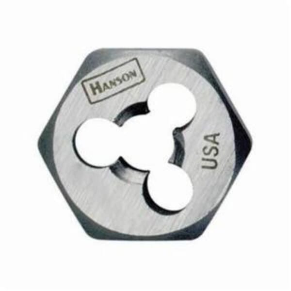 Irwin Hanson 7249ZR Re-Threading Hex Rethreading Die, 9/16-18 Thread UNF Thread, 1/2 in THK, High Carbon Steel