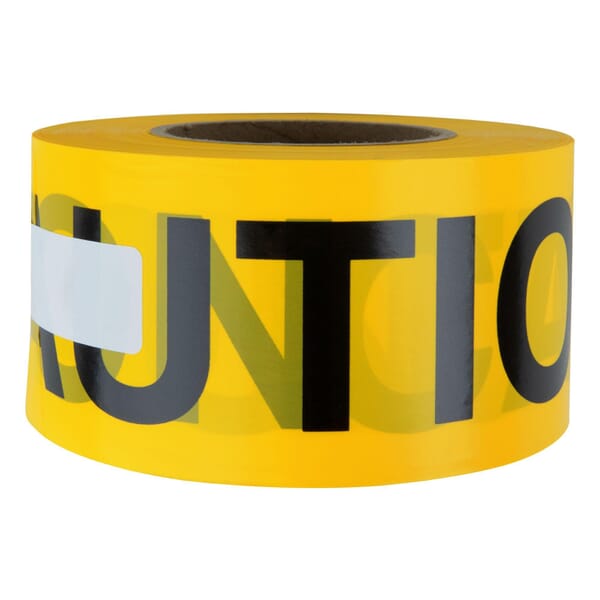 Irwin Strait-Line 66231 Barrier Tape, Black on Yellow, 1000 ft Roll L x 3 in W, CAUTION Legend, Vinyl