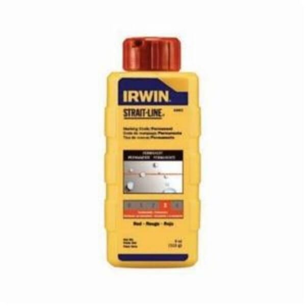 Irwin Strait-Line 64802 Permanent Marking Chalk, Red, 4 oz Capacity, Squeeze Bottle Package