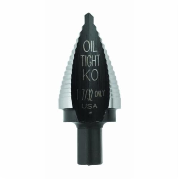Irwin Unibit 10314 Step Drill Bit, 1-7/32 in Dia Min Hole, 1-7/32 in Dia Max Hole, HSS, 1 Hole Sizes, 7/16 in Shank