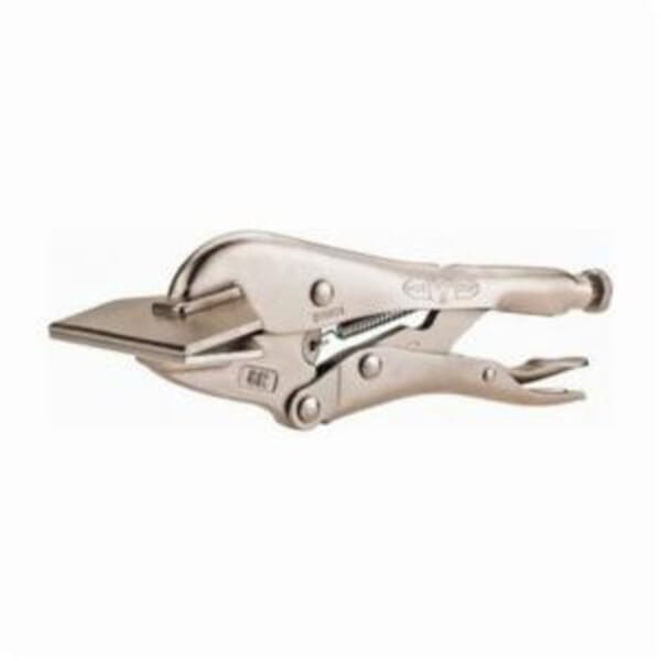 Irwin Vise-Grip The Original 23 8R Regular Locking Sheet Metal Clamp, Nickel Plated, 1-3/4 in D Throat, 3-1/8 in Jaw Opening, 8 in L Jaw, Heat Treated Alloy Steel