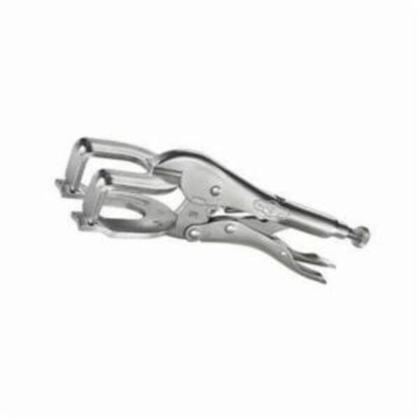 Irwin Vise-Grip The Original 25ZR 9R Regular Locking Welding Clamp, Nickel Plated, 1-5/8 in D Throat, 2-3/4 in Jaw Opening, 9 in L Jaw, Heat Treated Alloy Steel