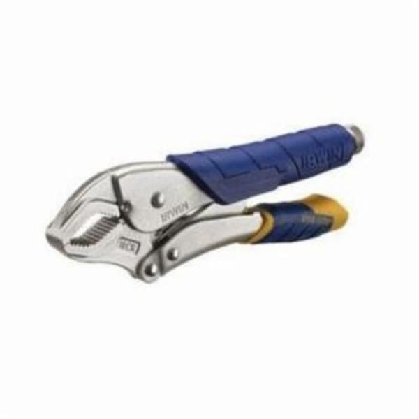 Irwin Vise-Grip Fast Release 11T 10CR 1-Handed Lever Locking Plier, 1-7/8 in Nominal, Screw Locking, 1-15/64 in L x 5/8 in W x 7/16 in THK Alloy Steel Curved Jaw, Serrated Jaw Surface, 10 in OAL