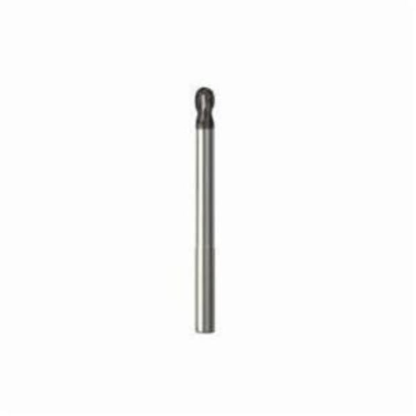 Seco JABRO Solid2 02928277 JS532 Ball End Center Cutting Long Length Medium Helix Single End Mill, 16 mm Dia Cutter, 16 mm Length of Cut, 2 Flutes, 16 mm Dia Shank, 150 mm OAL, NXT/PVD Coated