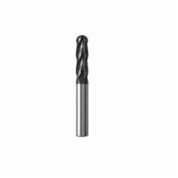 Seco JABRO Solid2 02928376 JS534 Ball End Center Cutting Medium Helix Regular Length Single End Mill, 8 mm Dia Cutter, 40 mm Length of Cut, 4 Flutes, 8 mm Dia Shank, 80 mm OAL, NXT/PVD Coated