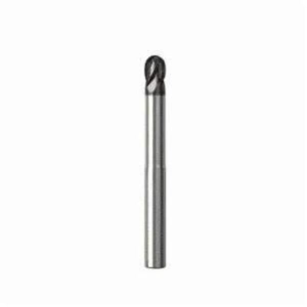 Seco JABRO Solid2 02928374 JS534 Ball End Center Cutting Long Length Medium Helix Single End Mill, 6 mm Dia Cutter, 6 mm Length of Cut, 4 Flutes, 6 mm Dia Shank, 75 mm OAL, NXT/PVD Coated