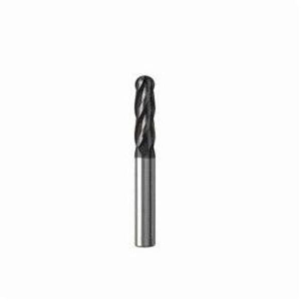 Seco JABRO Solid2 02928395 JS534 Ball End Center Cutting Medium Helix Regular Length Single End Mill, 6 mm Dia Cutter, 30 mm Length of Cut, 4 Flutes, 6 mm Dia Shank, 75 mm OAL, NXT/PVD Coated