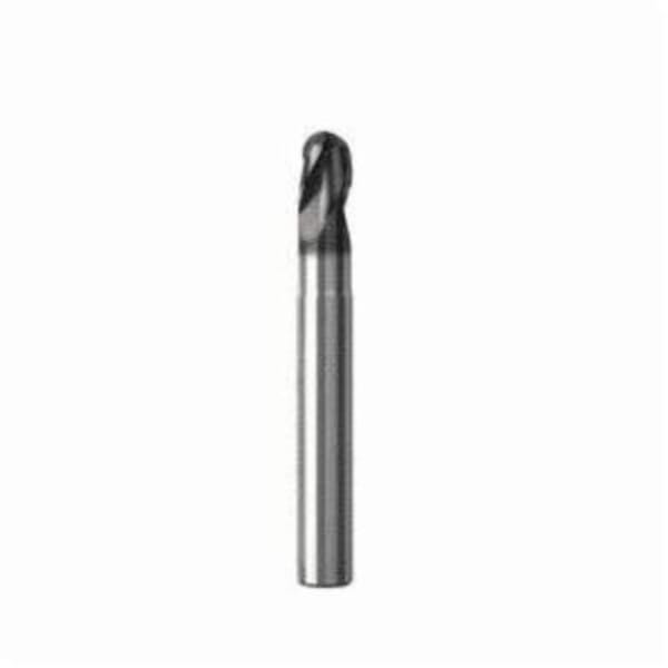 Seco JABRO Solid2 02928391 JS534 Ball End Center Cutting Medium Helix Regular Length Single End Mill, 4 mm Dia Cutter, 20 mm Length of Cut, 4 Flutes, 6 mm Dia Shank, 63 mm OAL, NXT/PVD Coated