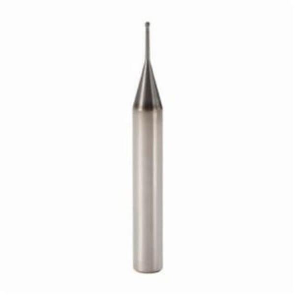 Seco JABRO Mini 00023351 JM925 Ball End Center Cutting Long Length Single End Mill, 0.059 in Dia Cutter, 0.059 in Length of Cut, 2 Flutes, 0.236 in Dia Shank, 1.968 in OAL, MEGA-T/PVD Coated