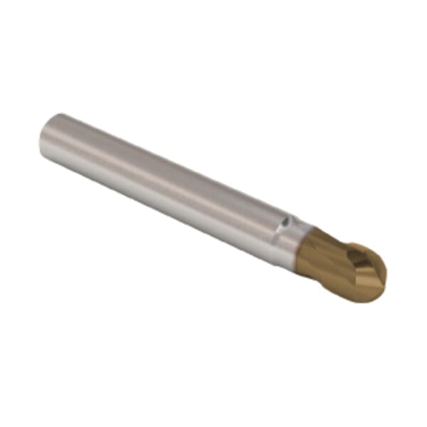 Seco JABRO Tornado 02968290 Tornado JH112 Ball Nose Center Cutting High Speed Machining High Precision Single End Mill, 8 mm Dia Cutter, 8 mm Length of Cut, 2 Flutes, 8 mm Dia Shank, 75 mm OAL, HXT/PVD Coated