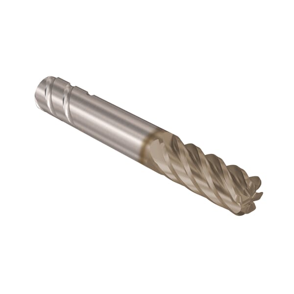 Seco JABRO Solid2 03060392 Solid2 JS720 High Performance Single End Mill, 16 mm Dia Cutter, 4 mm Corner Radius, 44 mm Length of Cut, 6 Flutes, 16 mm Dia Shank, 99 mm OAL, HXT/PVD Coated