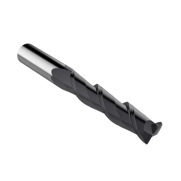 Seco JABRO Solid2 03093683 Solid2 JS522 Center Cutting High Performance Single End Universal End Mill, 25 mm Dia Cutter, 6 mm Corner Radius, 125 mm Length of Cut, 2 Flutes, 25 mm Dia Shank, 205 mm OAL, MEGA-64/PVD Coated