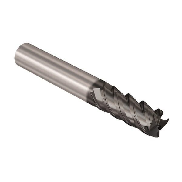 Seco JABRO Solid2 03067341 Solid2 JS564 Advanced Roughing Center Cutting Chamfered Corner Square Universal End Mill, 6 mm Dia Cutter, 15 mm Length of Cut, 4 Flutes, 6 mm Dia Shank, 57 mm OAL, NXT/PVD Coated