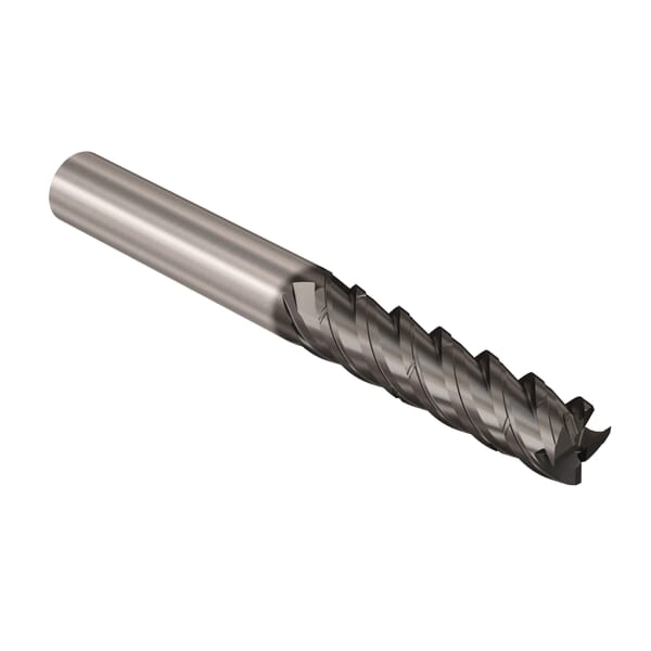 Seco JABRO Solid2 03067348 Solid2 JS564 Advanced Roughing Center Cutting Chamfered Corner Square Universal End Mill, 8 mm Dia Cutter, 32 mm Length of Cut, 4 Flutes, 8 mm Dia Shank, 74 mm OAL, NXT/PVD Coated