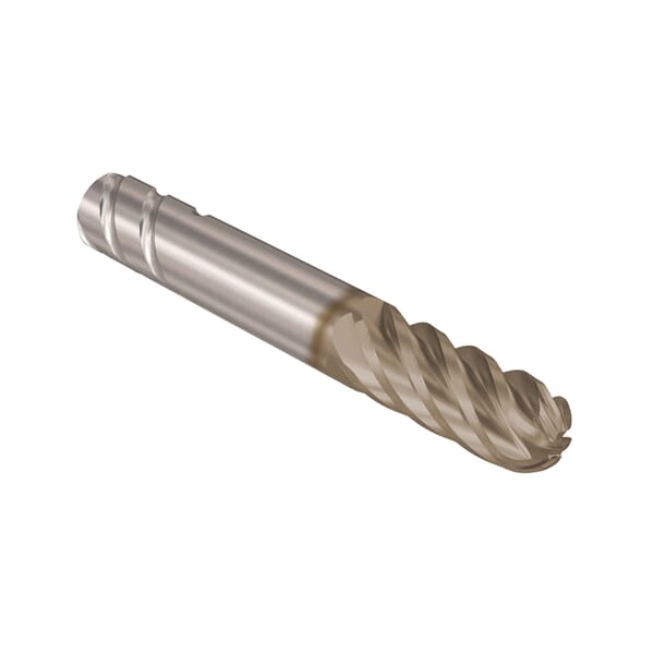 Seco JABRO Solid2 03067785 Solid2 JS730 Ball Nose High Performance Machining Single End Square End Mill, 6 mm Dia Cutter, 17 mm Length of Cut, 6 Flutes, 6 mm Dia Shank, 57 mm OAL, HXT/PVD Coated