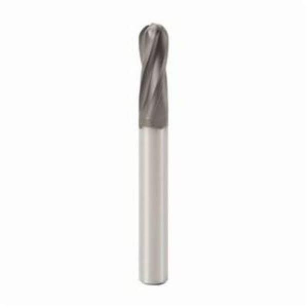 Seco JABRO Composites 02719949 JC850 Ball End Center Cutting Single End Mill, 3 mm Dia Cutter, 9 mm Length of Cut, 4 Flutes, 3 mm Dia Shank, 50 mm OAL, Dura/Diamond Coated
