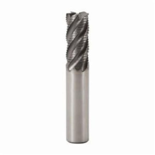 JABRO HPM 02826825 JHP993 Corner Chamfer Non-Center Cutting Regular Length Single End Roughing End Mill, 0.629 in Dia Cutter, 1.338 in Length of Cut, 5 Flutes, 0.629 in Dia Shank, 3.543 in OAL, SIRA/PVD Coated
