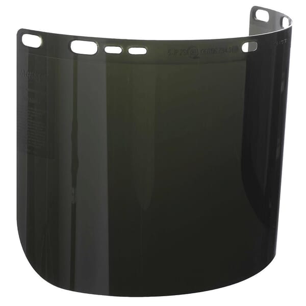 JACKSON SAFETY 29080 F50 D Shape Unbound Special Face Shield Window, Polycarbonate, 8 in H x 15-1/2 in W x 0.06 in THK Visor, For Use With Headgear and Hard Hat Interchange System, ANSI Z87.1, CSA Z94.3, IRUV 5.0 Lens Shade