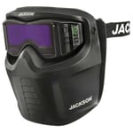 JACKSON SAFETY Rebel 46200 Flame-Resistant ADF Welding Mask, 3/9 to 13 Lens Shade, Black, 1.38 x 3.54 in Viewing Area, Fabric, Digital Lens Control, Battery, ANSI Z87.1, CAN/CSA Z94.3, CE Certified