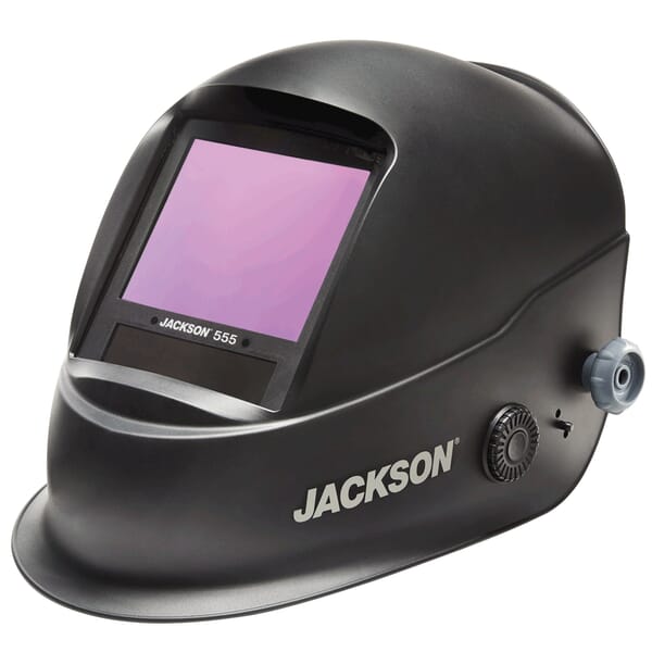 JACKSON SAFETY 46250 Translight+ 555 Lightweight Premium ADF Welding Helmet, 3/5 to 14 Lens Shade, Black, 3.86 x 3.23 in Viewing Area, Digital Lens Control, Solar, ANSI Z87.1, CAN/CSA Z94.3, CE Certified